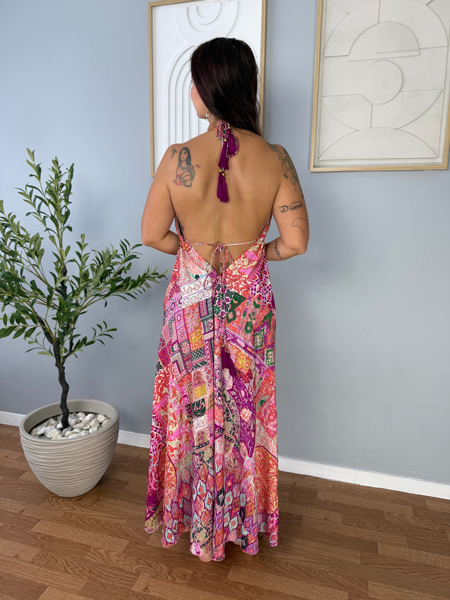 Robe Rose à Imprimé MAYA