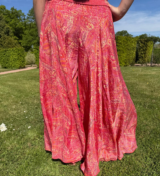 Pantalon bohème corail
