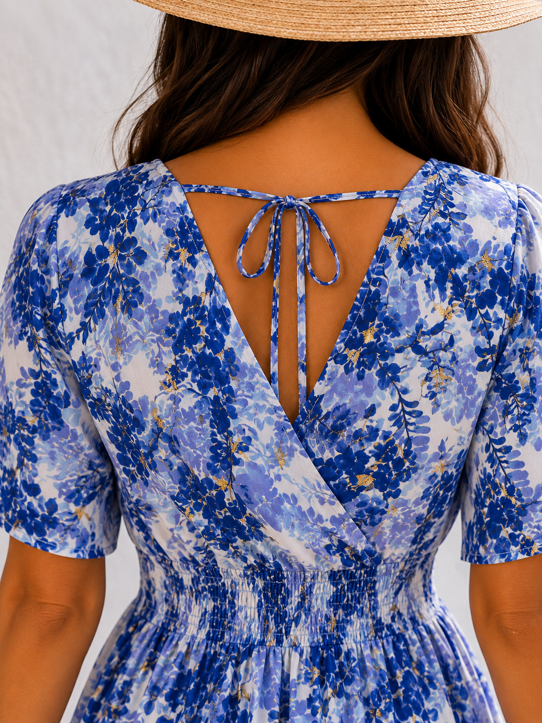Robe courte bleue