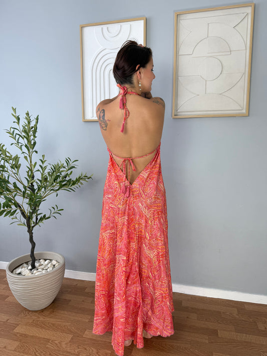 Robe Bohème Corail VAIANA