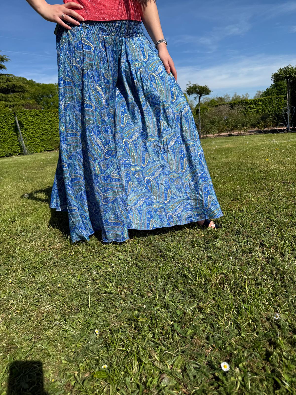 Pantalon bohème bleu foncé