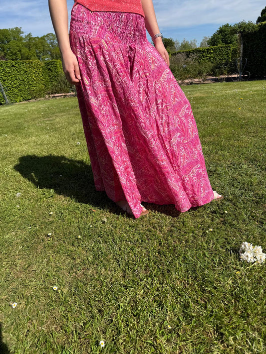 Pantalon bohème rose
