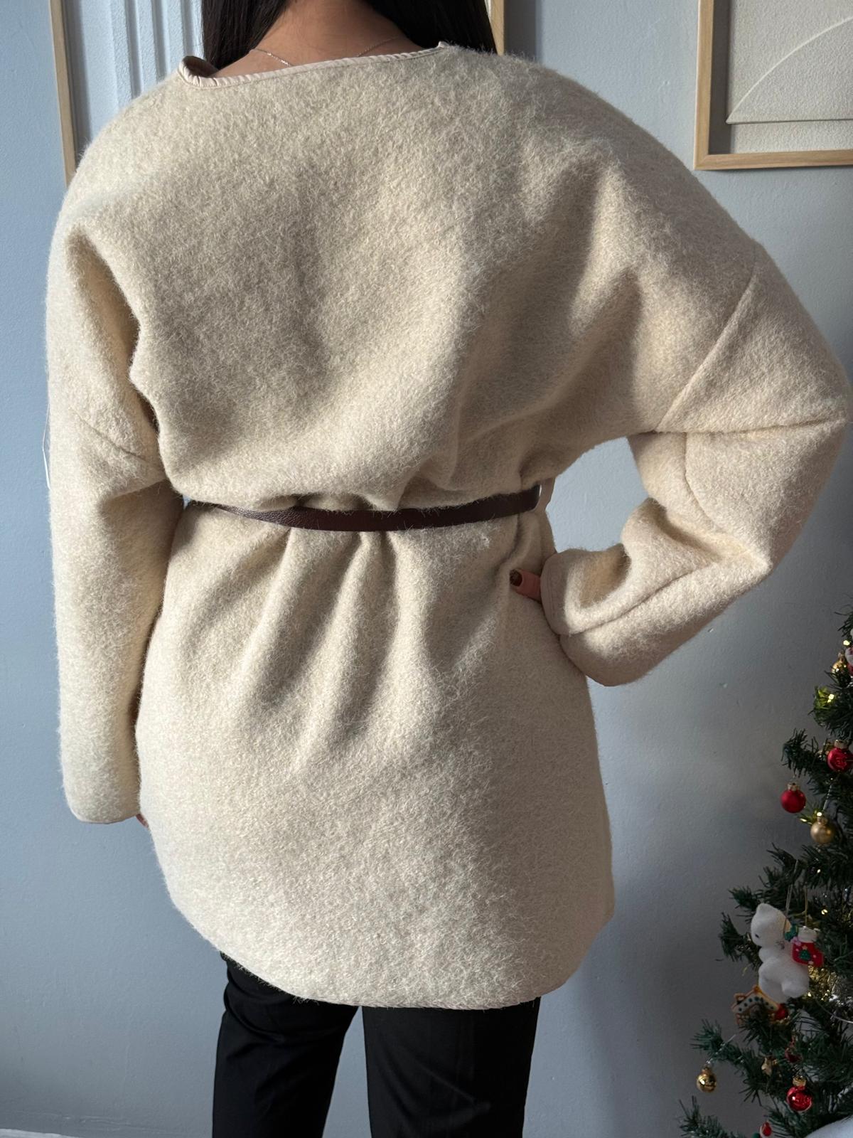 Gilet long crème