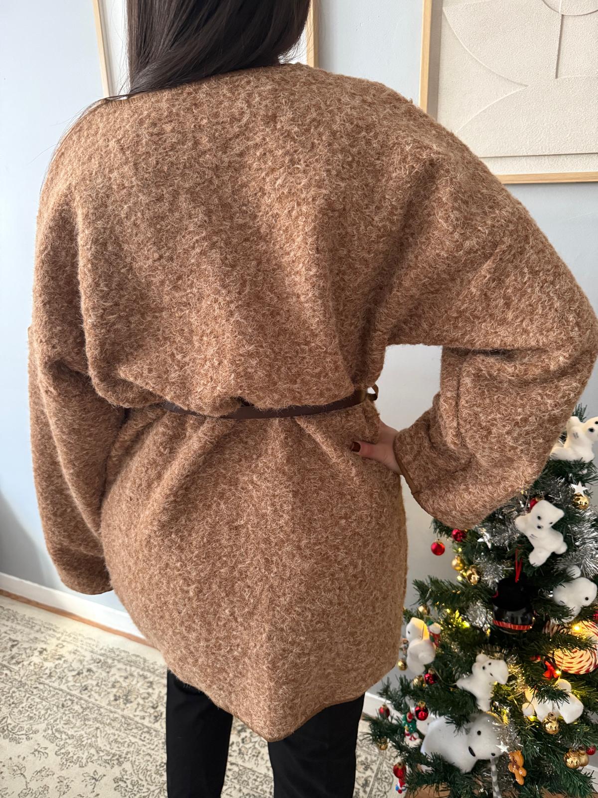 Gilet long marron
