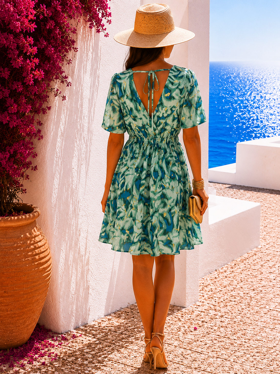 Robe courte verte
