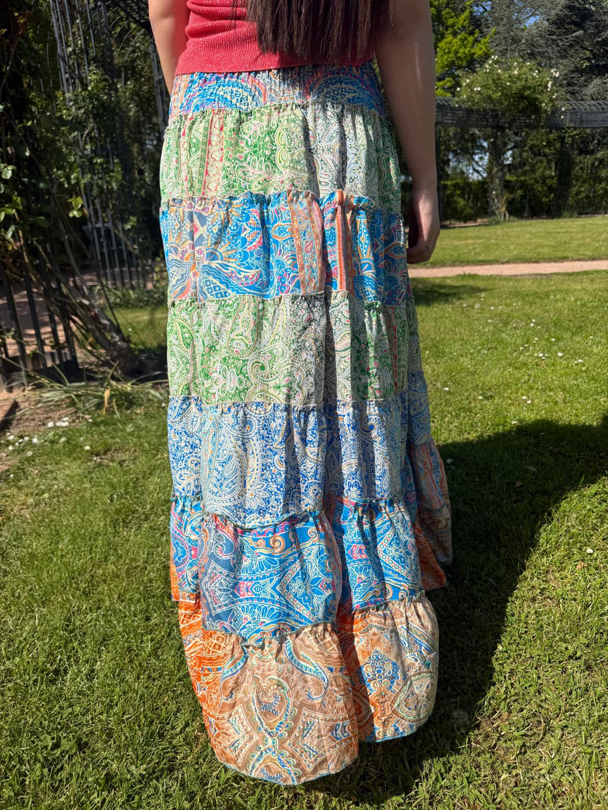 Jupe bohème colorée