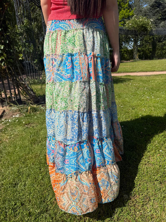 Jupe bohème colorée