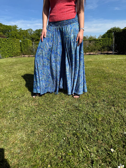 Pantalon bohème bleu foncé