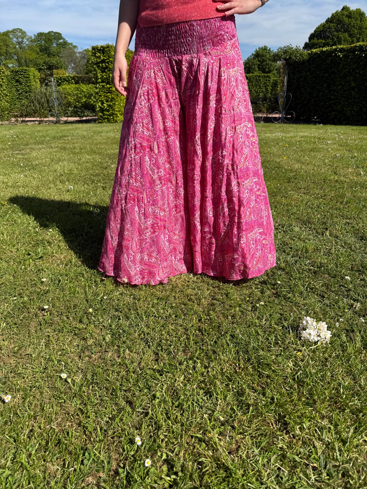 Pantalon bohème rose