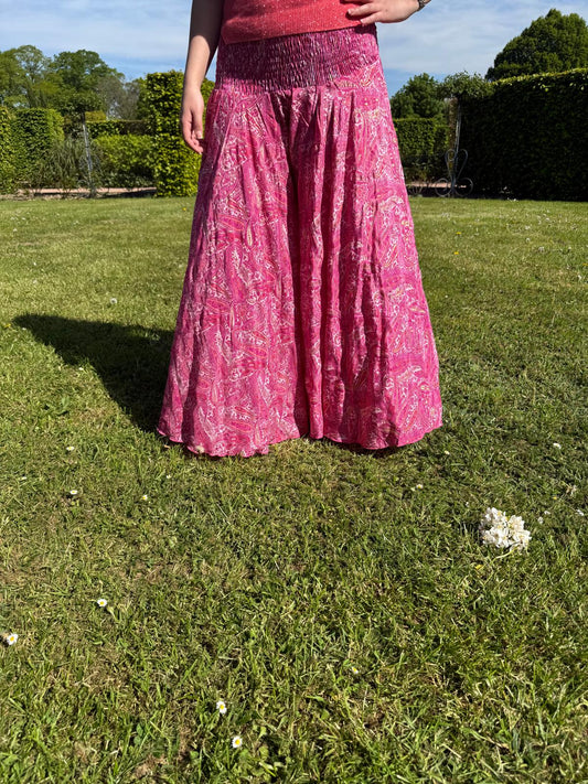 Pantalon bohème rose