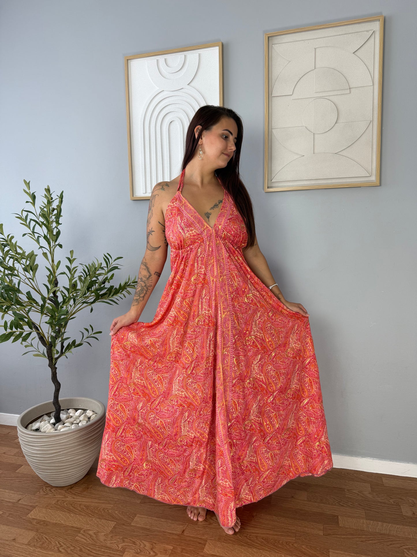 Robe Bohème Corail VAIANA