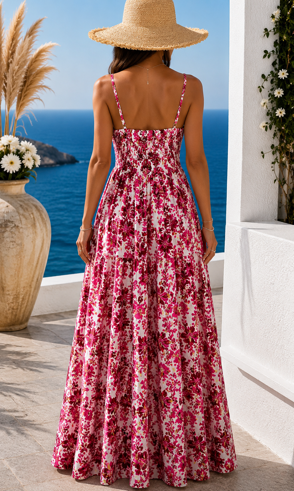 Robe à bretelles rose