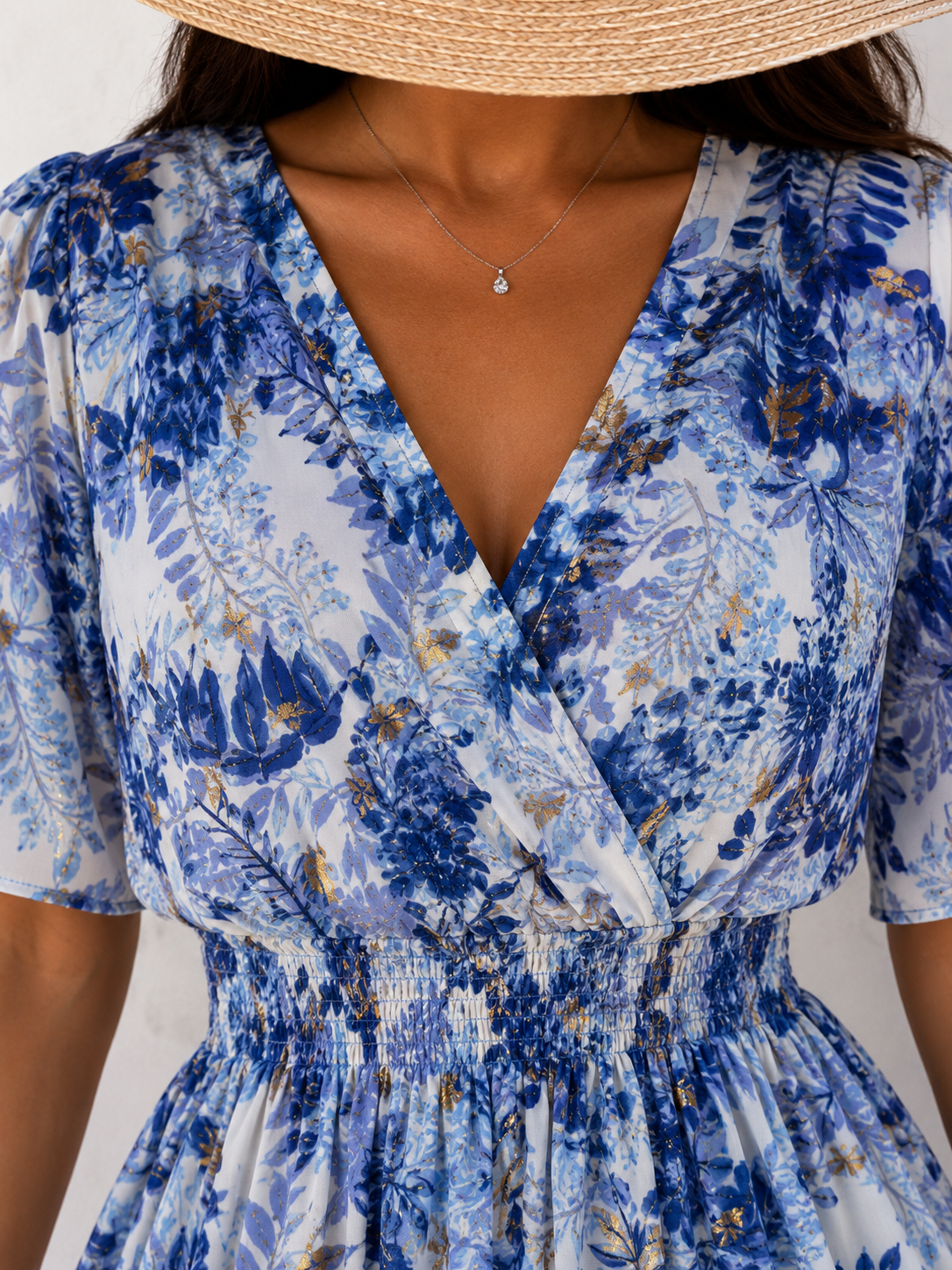 Robe courte bleue