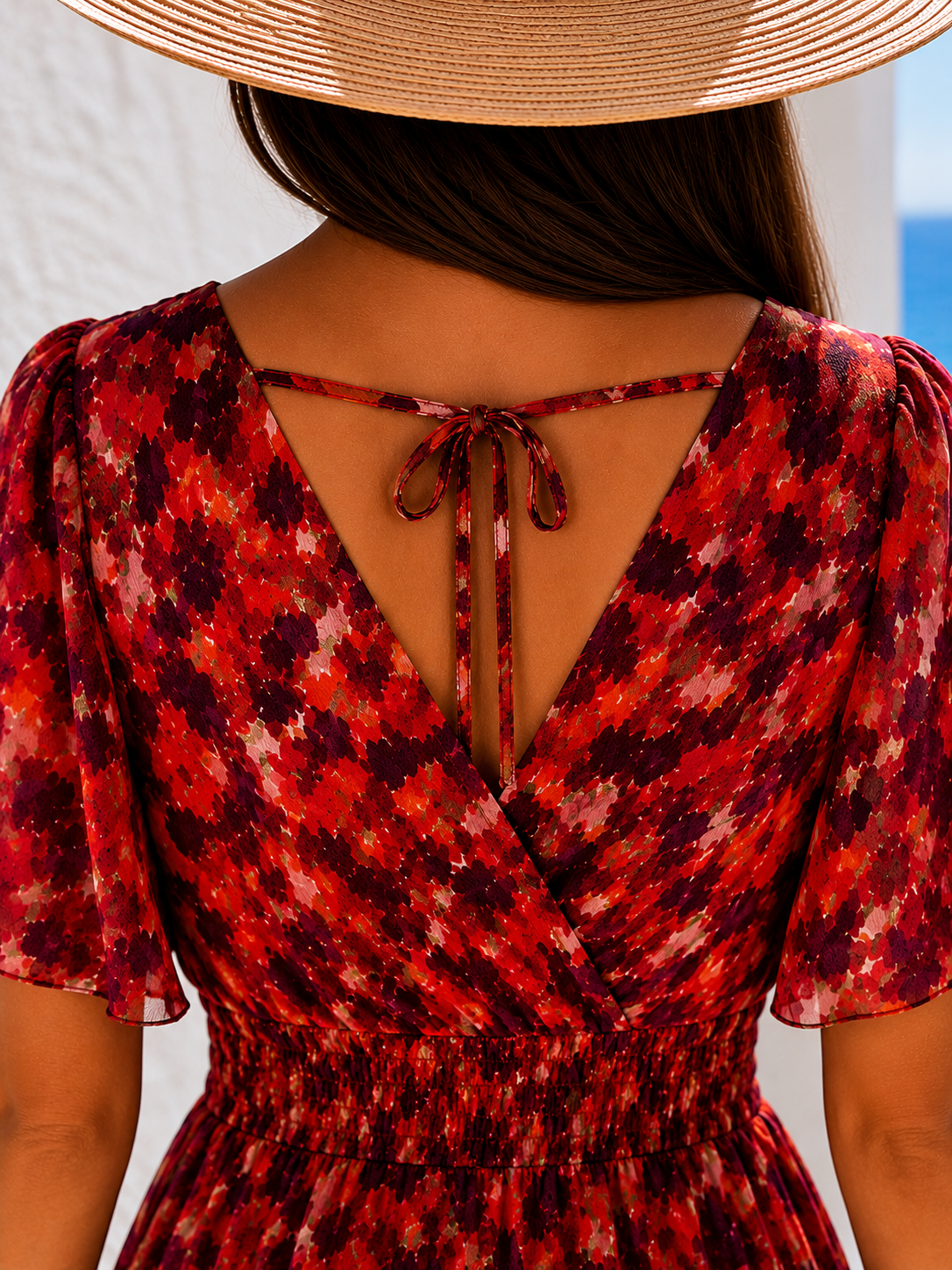 Robe courte rouge