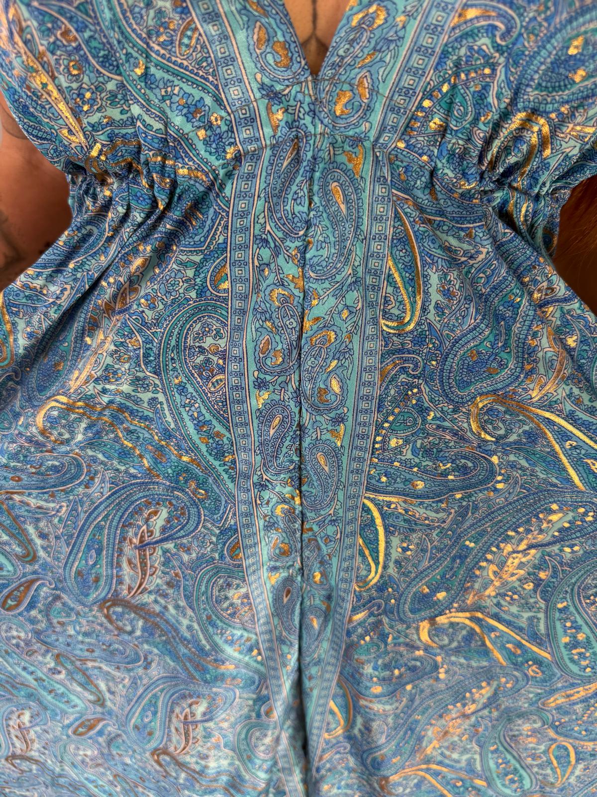 Robe Bohème Bleue Motifs VAIANA