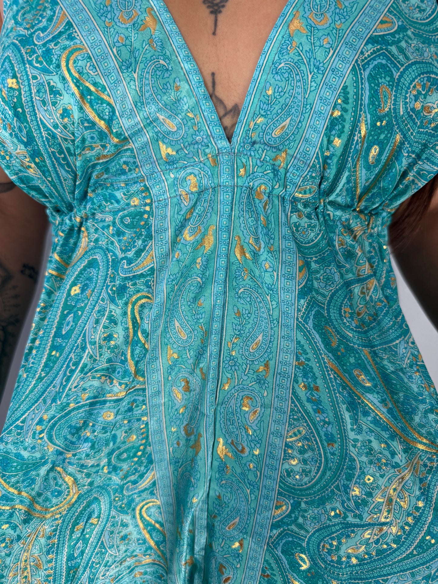 Robe Bohème Turquoise Motifs VAIANA
