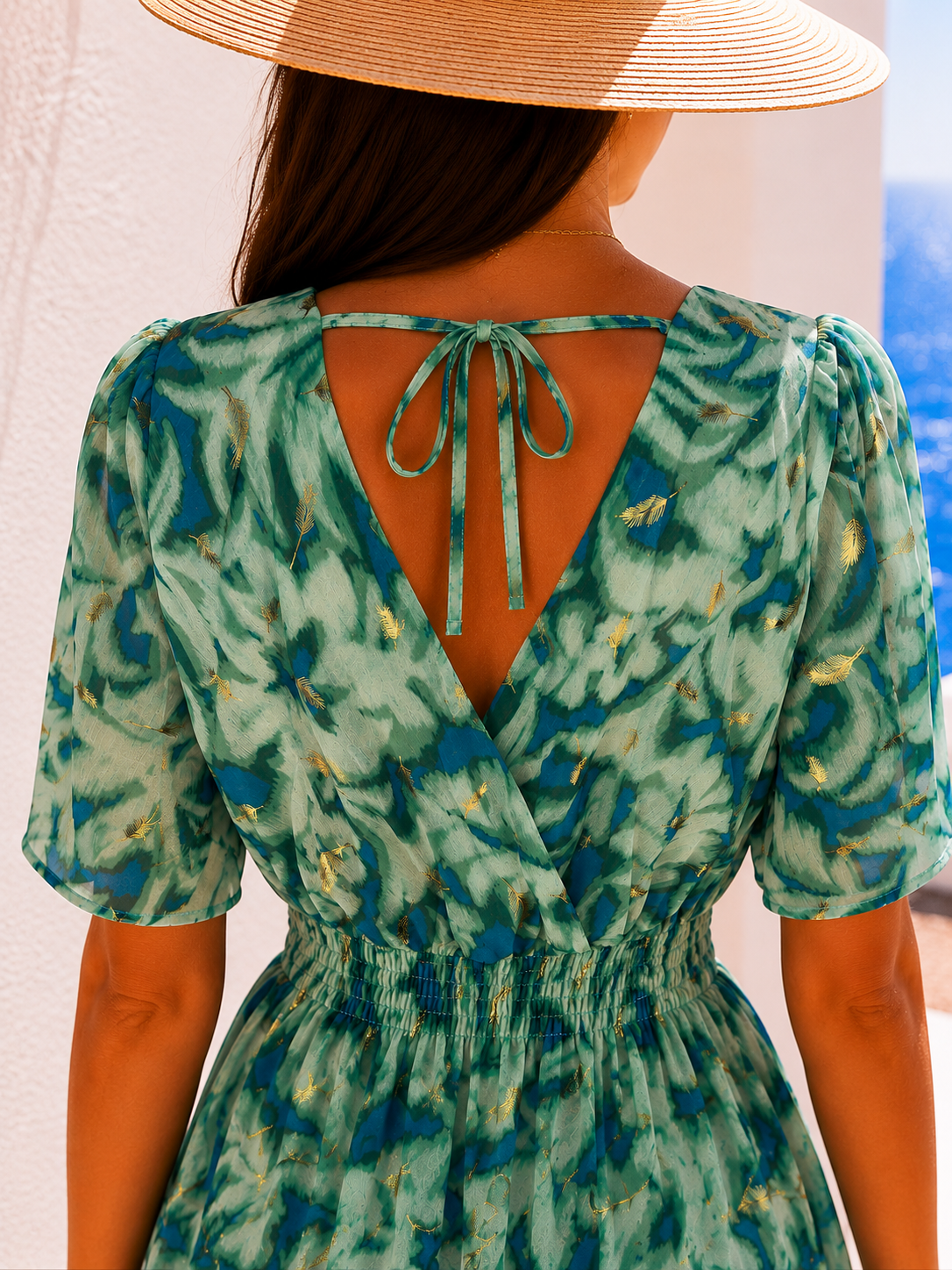 Robe courte verte