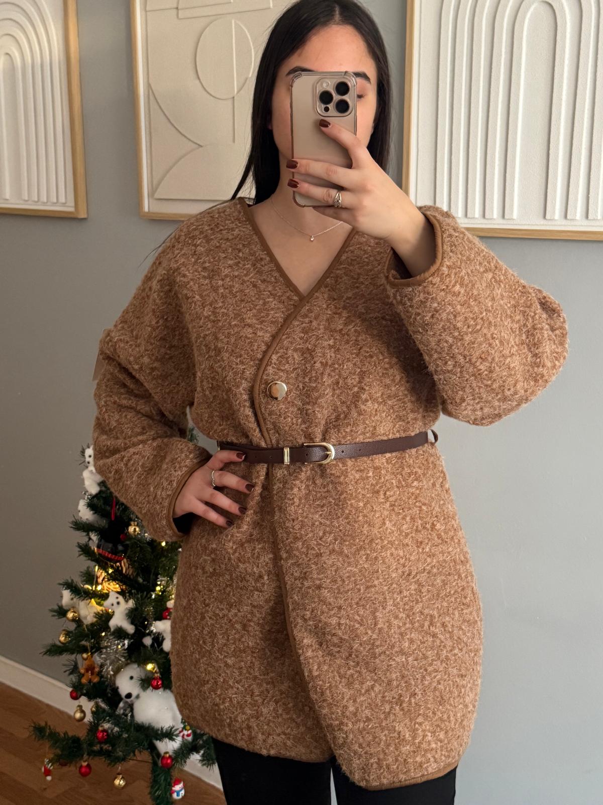 Gilet long marron